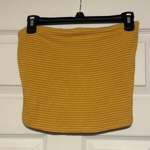 American Eagle Outfitters Mustard Striped Mini Skirt
